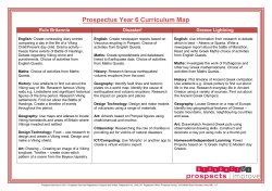 Prospectus Year 6 Curriculum Map