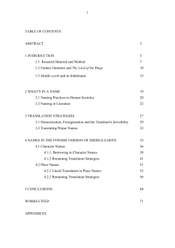 1 TABLE OF CONTENTS ABSTRACT 3 1 INTRODUCTION