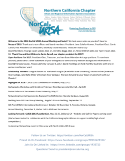 Follow Us on Twitter: https//twitter.com/NorCalURISA Friend Us On