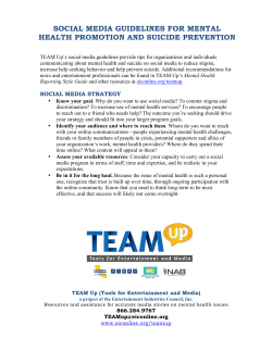social media guidelines for mental health promotion and