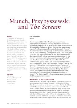 Munch, Przybyszewski and The Scream
