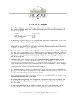 Arena Overview - Fort Worth Chamber