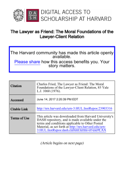 The Lawyer as Friend