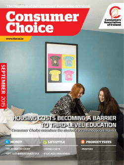 HOUSING COSTS BECOMING A BARRIER TO THIRD