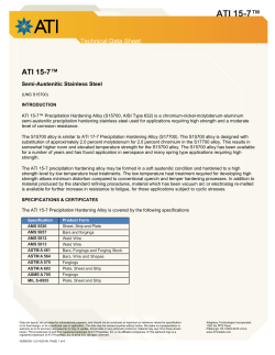 ATI 15-7&trade; - ATI Metals