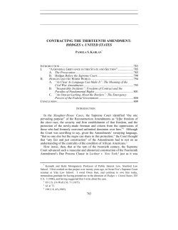 Contracting the Thirteenth Amendment: Hodges