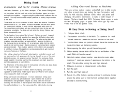 Dining Scarf - Randy L. Griffin