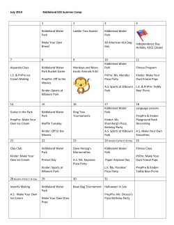 July 2014 Kiddieland ECE Summer Camp 1 2 3 4 Kiddieland Water