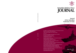 ISSUE 191 : Jul/Aug - 2013 - Australian Defence Force Journal