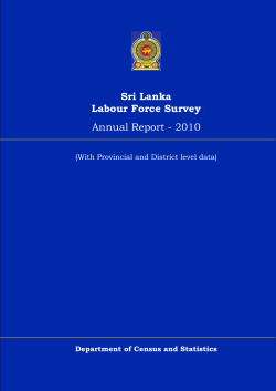 Sri Lanka Labour Force Survey, Annual Report (2010)