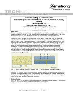 Moisture Testing of Concrete Slabs Moisture Vapor