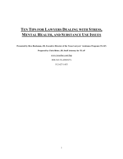 Ten Tips for Lawyers Dealing with Stress