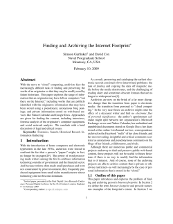 Finding and Archiving the Internet Footprint