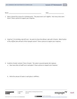 Homework Lesson 27 - Prairie Hills Elementary