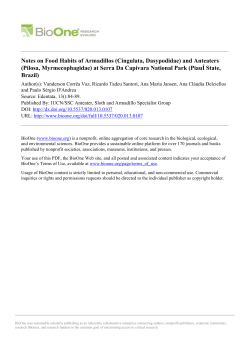 Notes on Food Habits of Armadillos (Cingulata