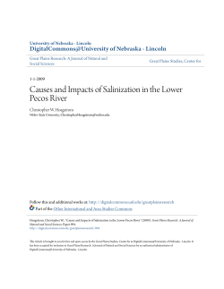 Causes and Impacts of Salinization in the Lower Pecos River