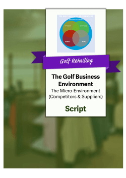 The Golf Business Environment