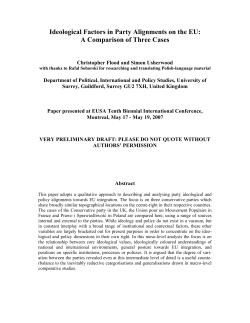 Ideological Factors in Party Alignments on the EU