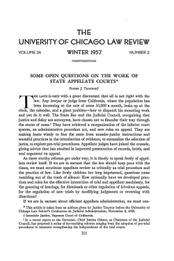 Some Open Questions on the Work of State Appellate Courts