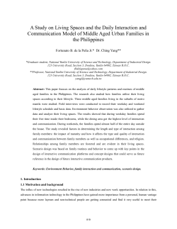 A Study on Living Spaces and the Daily Interaction and
