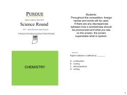 Senior Science Practice Questions - Indiana Association of School