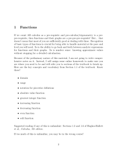 1 Functions