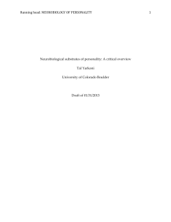 The neurobiology of personality: A critical overview