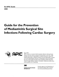 Guide for the Prevention of Mediastinitis Surgical Site