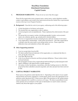 for Capital Support (i.e. Buildings, Equipment or Endowment)