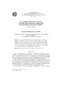 GAS CHROMATOGRAPHIC ANALYSIS OF SOME TOXIC ORGANIC
