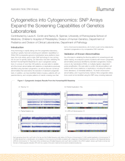Cytogenetics into Cytogenomics: SNP Arrays Expand the
