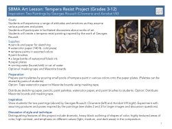 SBMA Art Lesson: Tempera Resist Project (Grades 3-12)