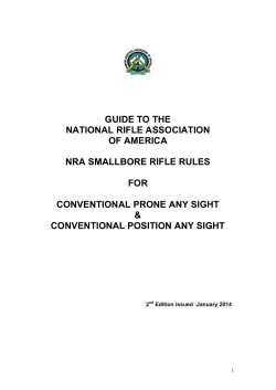 Any Sight guide to the NRA Smallbore Rifle rules