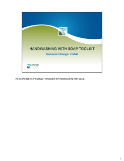 The Foam Behavior Change Framework for Handwashing with Soap