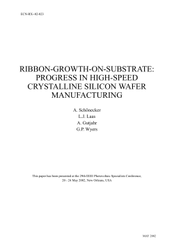 ribbon-growth-on-substrate: progress in high