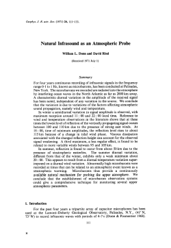 Natural Infrasound as an Atmospheric Probe