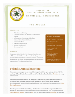 Friends Annual meeting - Friends of Fort Harrison
