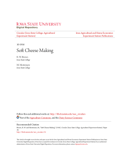 Soft Cheese Making - Iowa State University Digital Repository