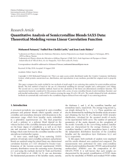 Quantitative Analysis of Semicrystalline Blends SAXS Data