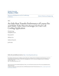 Air-Side Heat Transfer Performance of Louver Fin - Purdue e-Pubs