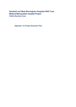 11a &ndash; Project execution plan - Sandwell and West Birmingham