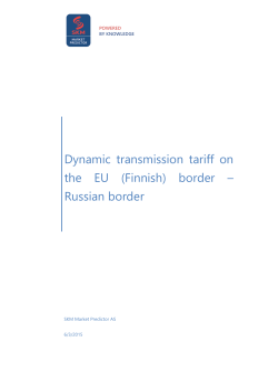 Dynamic transmission tariff on the EU (Finnish) border