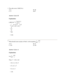 Square Root and Cube Root