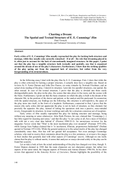 Charting a Dream: The Spatial and Textual Structure of E. E.
