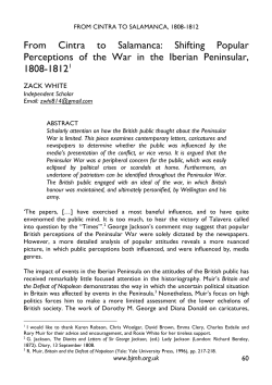 From Cintra to Salamanca: Shifting Popular Perceptions of the War