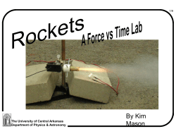 Model Rocket Thrust - UCA - University of Central Arkansas