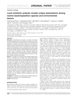 Local similarity analysis reveals unique associations among marine