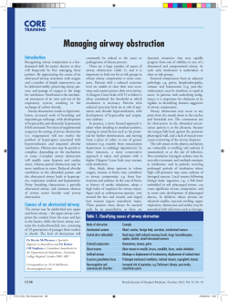 Managing airway obstruction