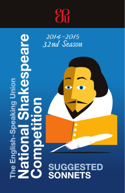 2015 Suggested Sonnets Packet - English