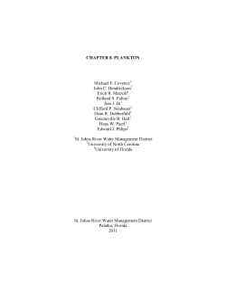 Chapter 8. Plankton - St. Johns River Water Management District